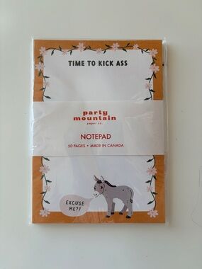 Party Mountain 'Time to Kick Ass' Notepad